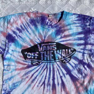 Handmade Vans "Off The Wall" Spiral Tie Dye